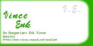 vince enk business card